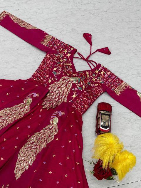 Pc-528 Vichitra Red Lehenga choli wholesale price list